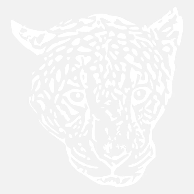 leopard Kopf weiß