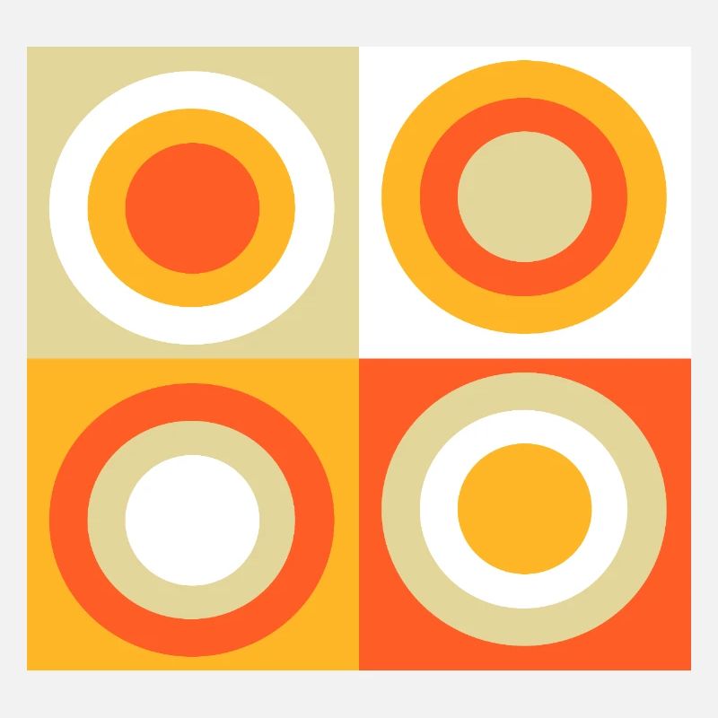 70s Pattern Retro Hippie Flowers Power