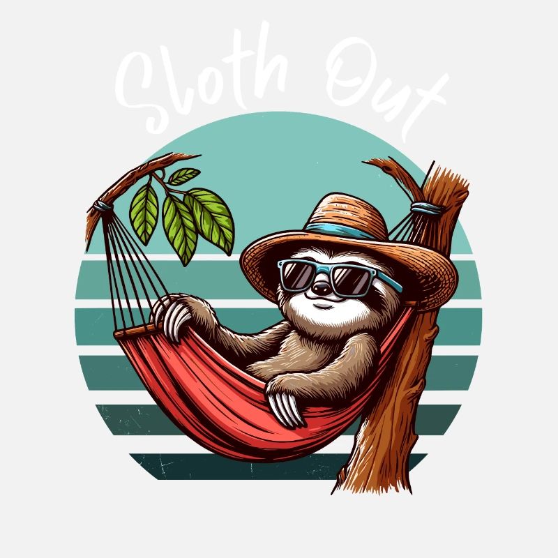 Sloth Hammock Time Out Vacation Beach Sea Fun