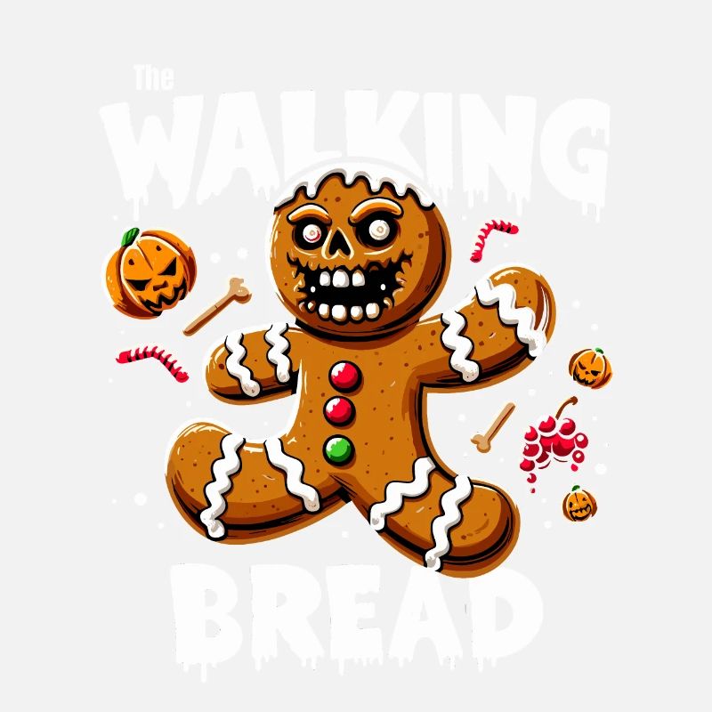 Halloween The Walking Bread Gingerbread Funny