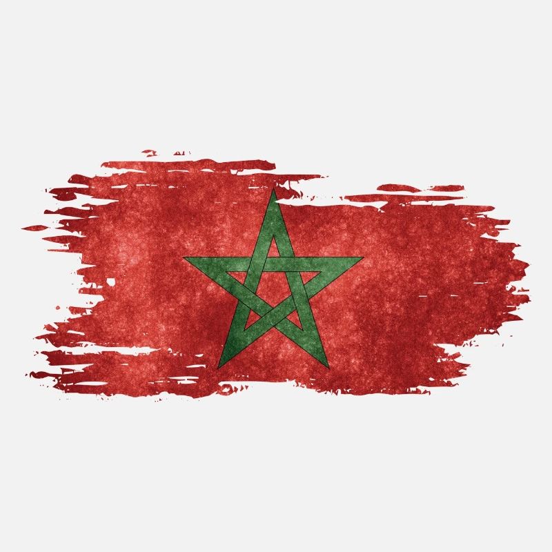 Maroc - Drapeau national, effet brosse