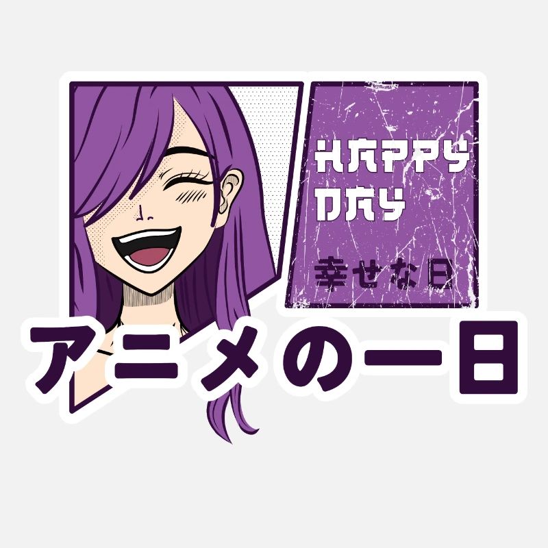 Glücklicher Tag mit Anime