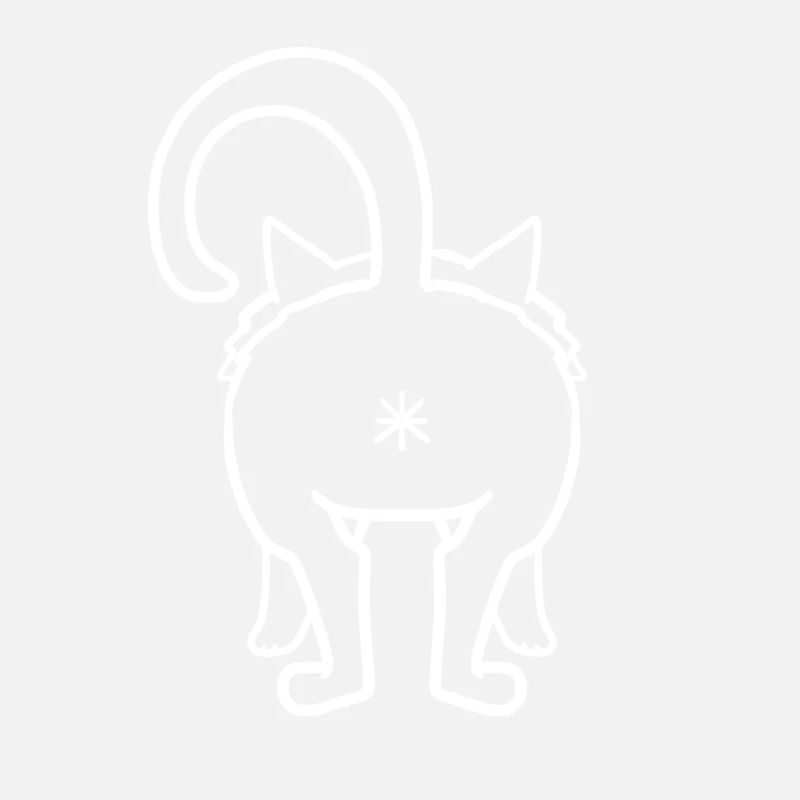 Chat par derrière