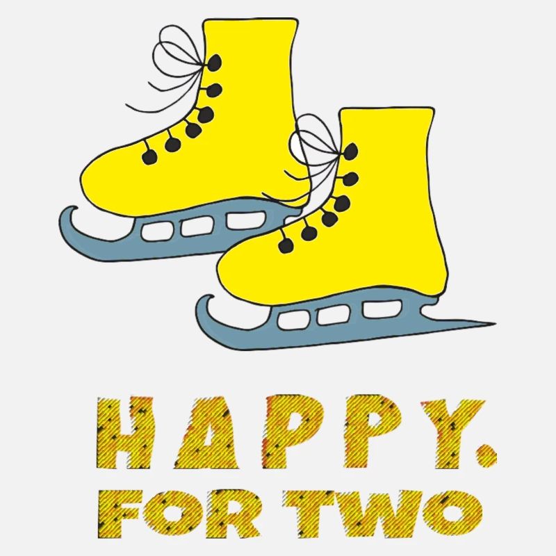 Patins à glace heureux pour deux