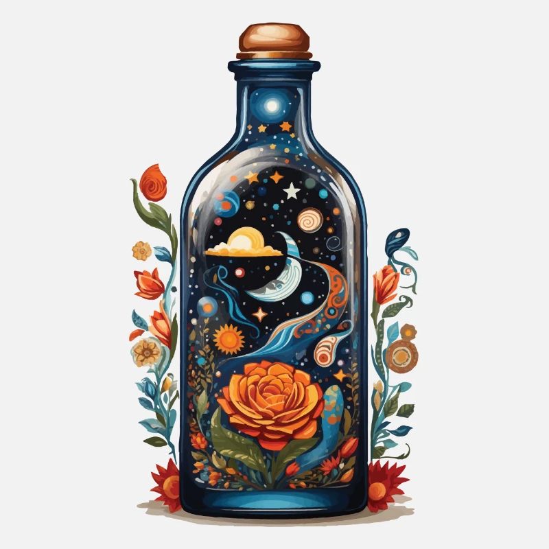 Floral Outer Space Boho Style Aesthetic