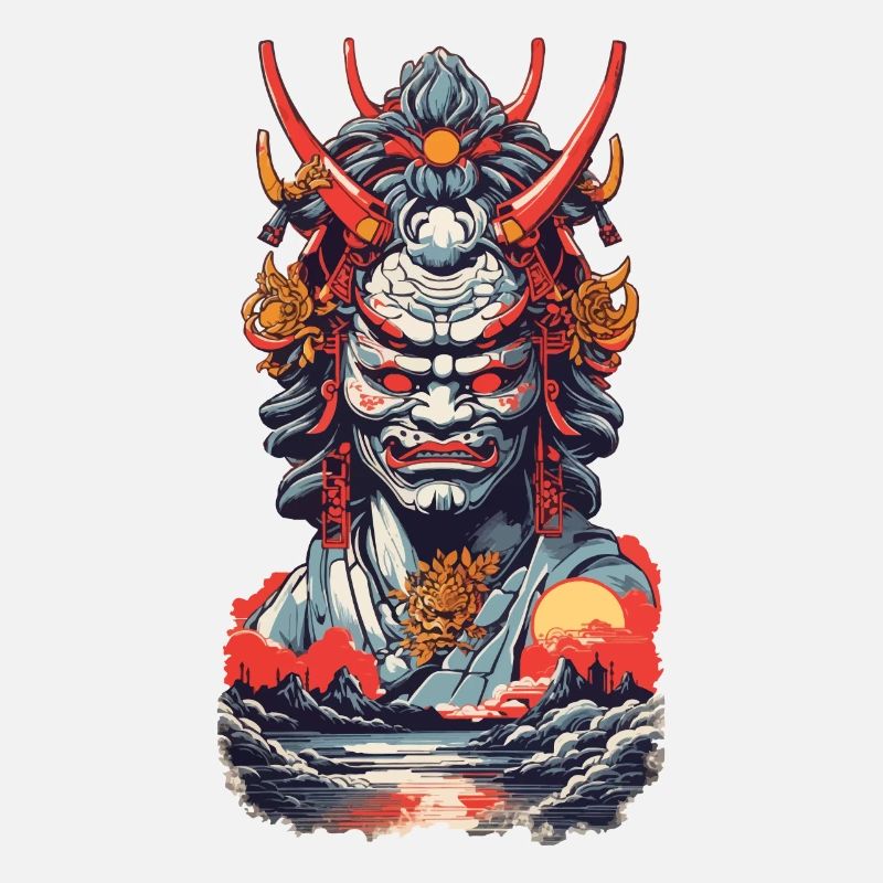 Ästhetisch Yokai Oni Ukiyo-E Japanischer Dämon