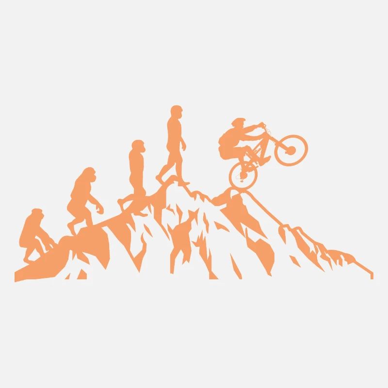 Evolution des Fahrradfahrens Mountainbiking MTB