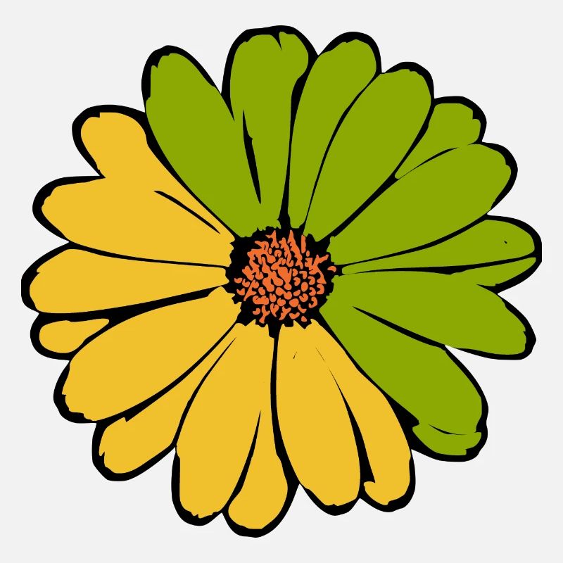Fleur jaune vert jaune vert fleur