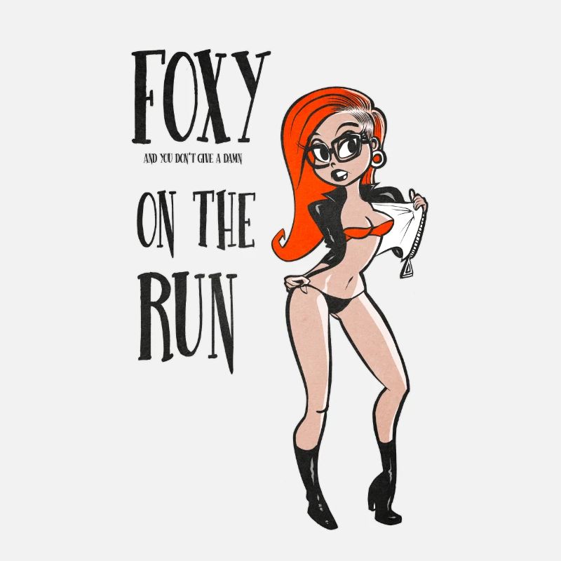 Modern Pinup Retro Cartoon Style Red