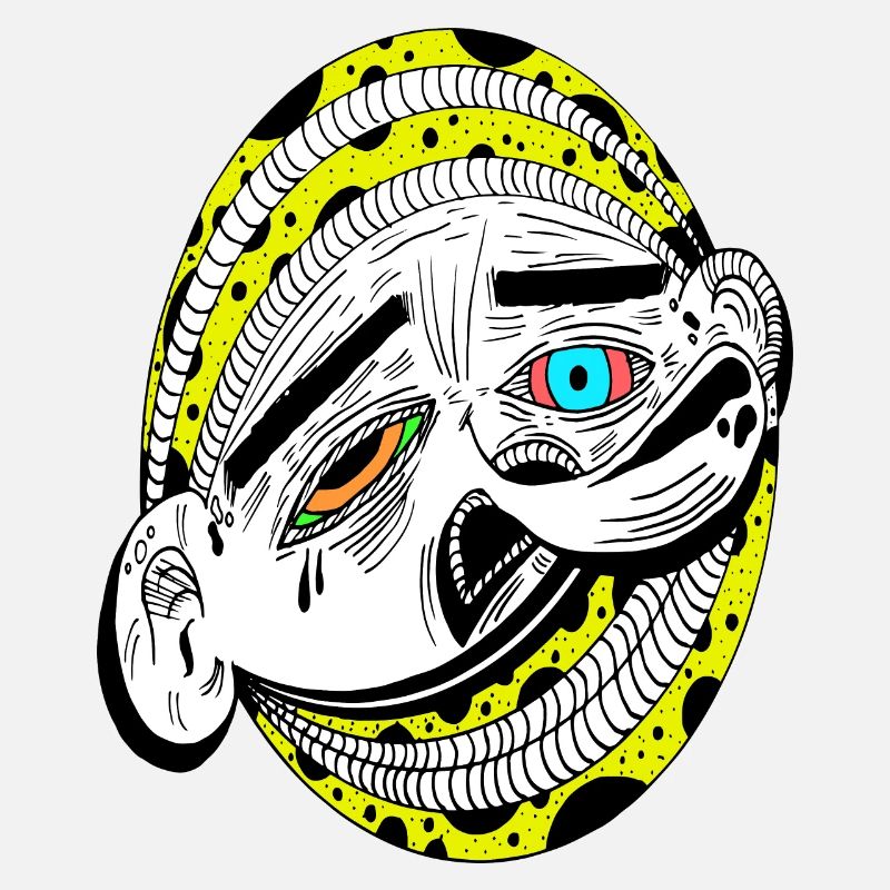 abstract face art gift shirt