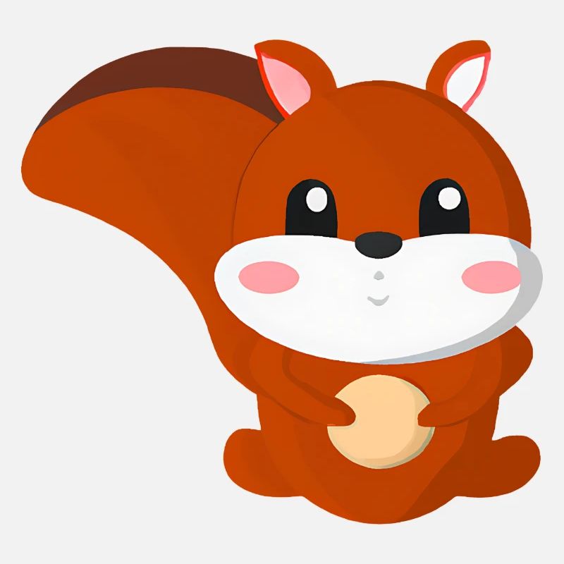 écureuil mignon avec une noix et