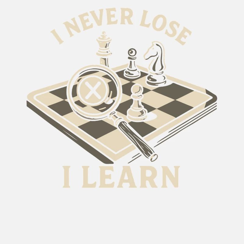 I never lose, I learn chess players