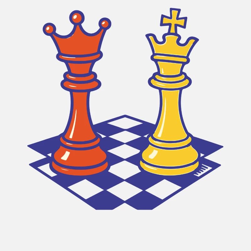 Funny Chess Player Board Game King Queen