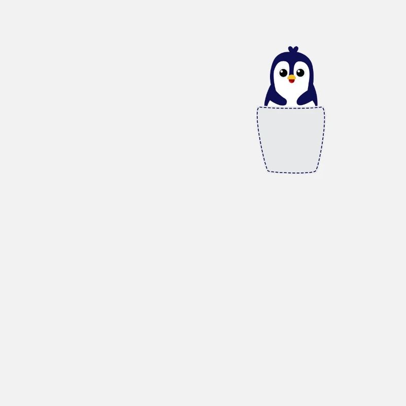 Pinguin in Brusttasche Pinguin in Tasche