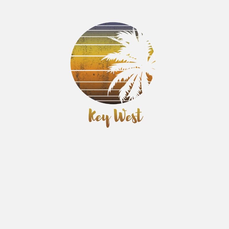 Retro Key West Vacation Souvenir Gift Beach Palm