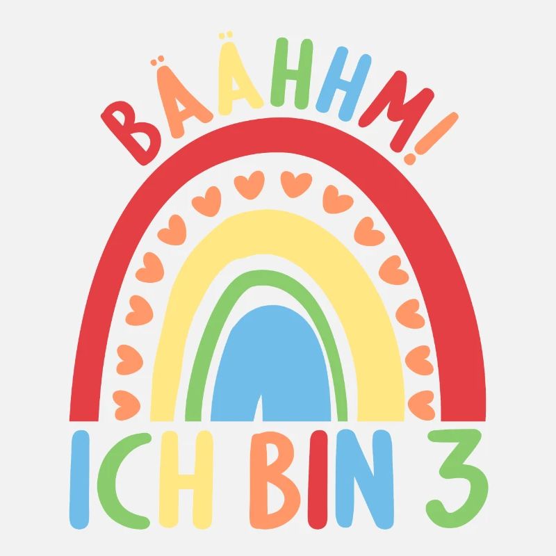 3 Jahre Geburtstagskind Regenbogen 3. Geburtstag