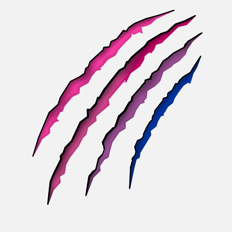Bisexual Bi Pride Flag Scratch