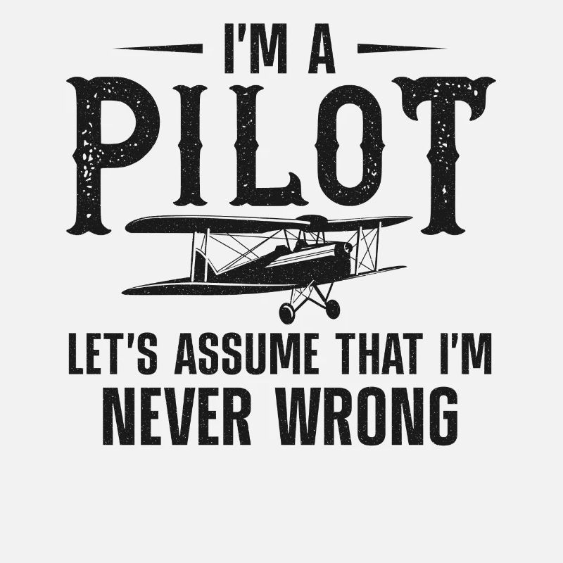 Airplane Pilot Vintage Biplane I'M