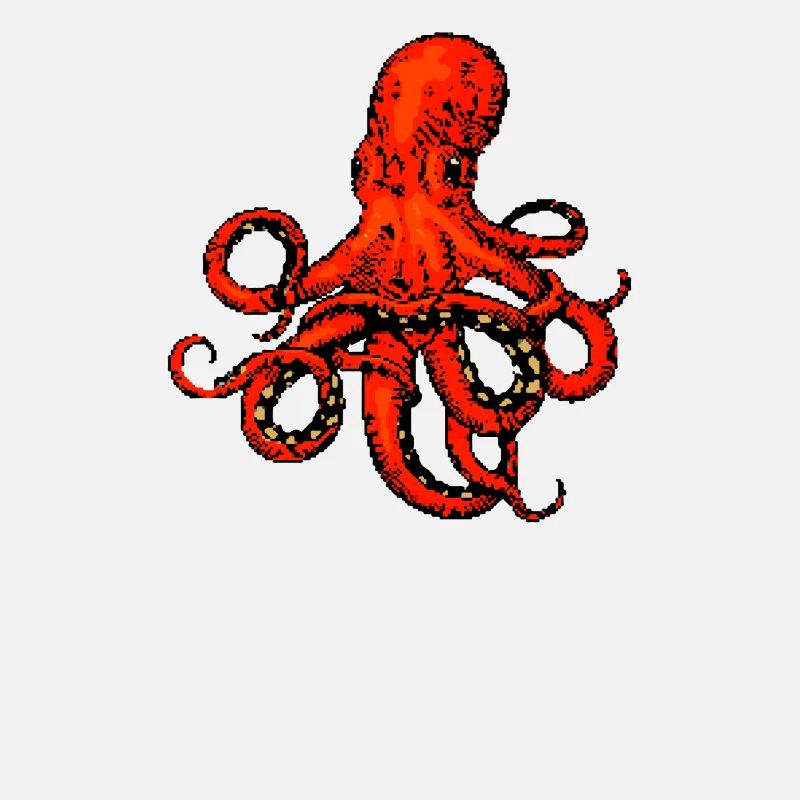 Red Octopus | 8 Bit Pixel Art