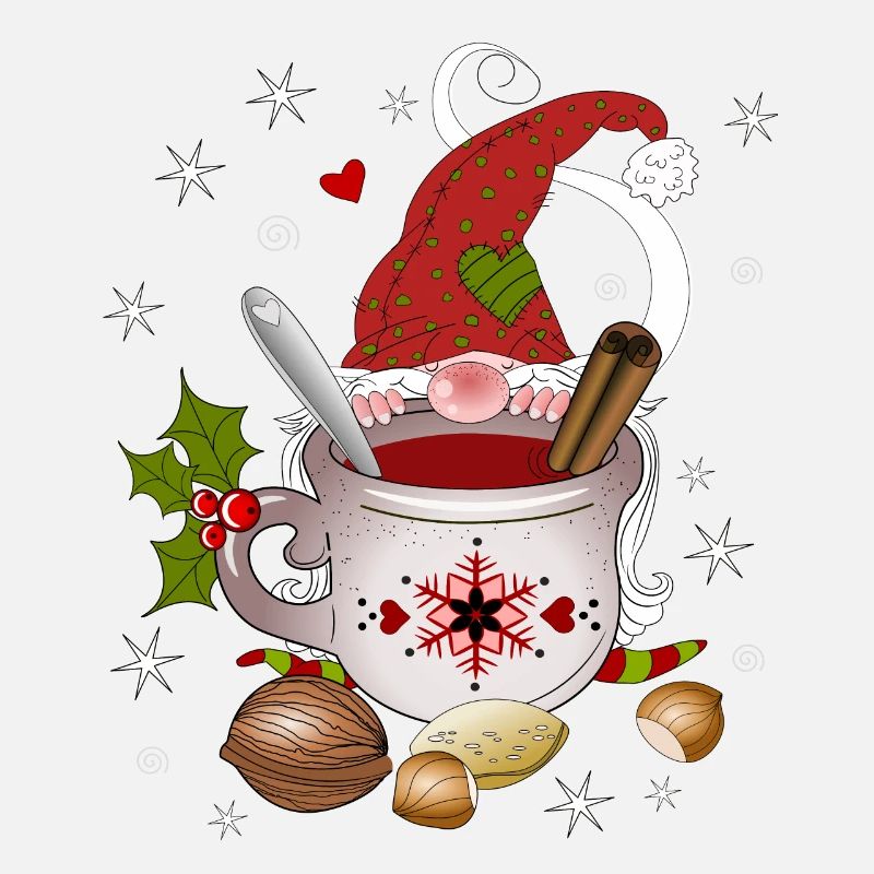 Gnome Dwarf Christmas Fruit Tea Elves Nut