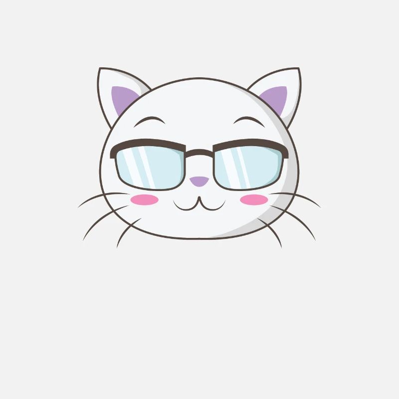 Nerd Katze mit Streberbrille