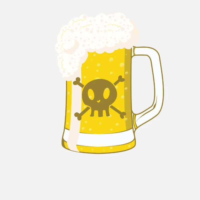 Pirate beer with skull