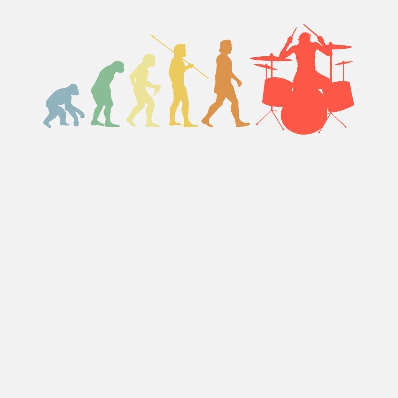 Schlagzeug Evolution Retro Musik Drummer