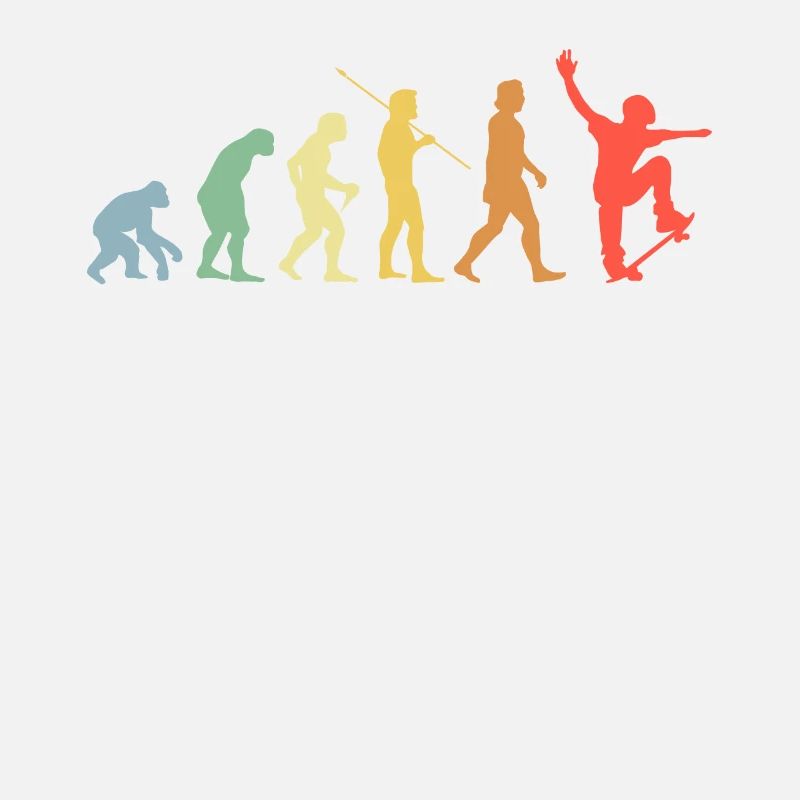 Skateboard Evolution Retro Skateboarding Skater
