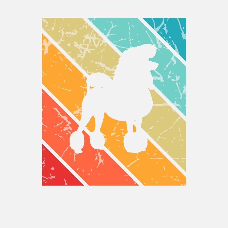 Poodle dog lover Retro vintage Gift idea