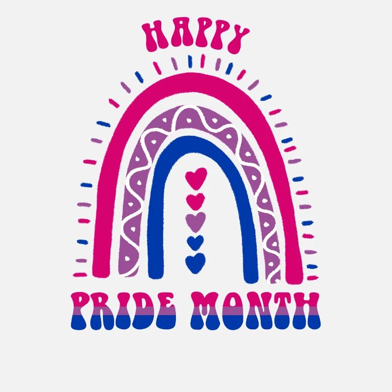 Happy Pride Month Bisexual Boho Rainbow