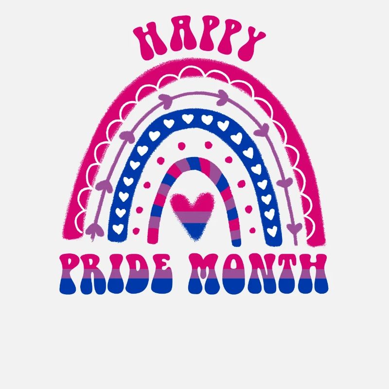 Happy Pride Month Bisexual Rainbow