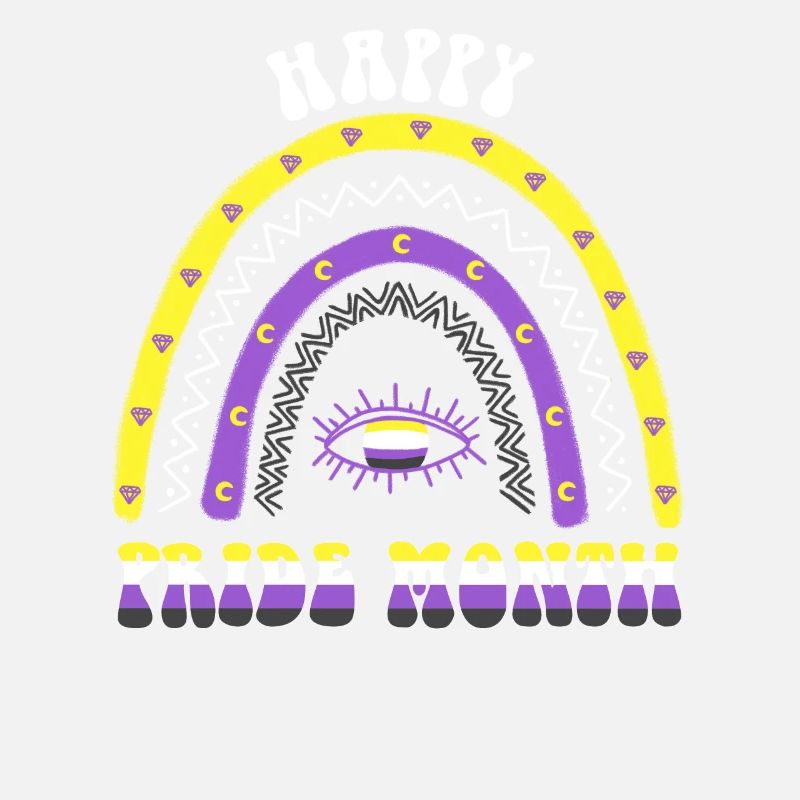 Boho Rainbow Happy Pride Month Nonbinary
