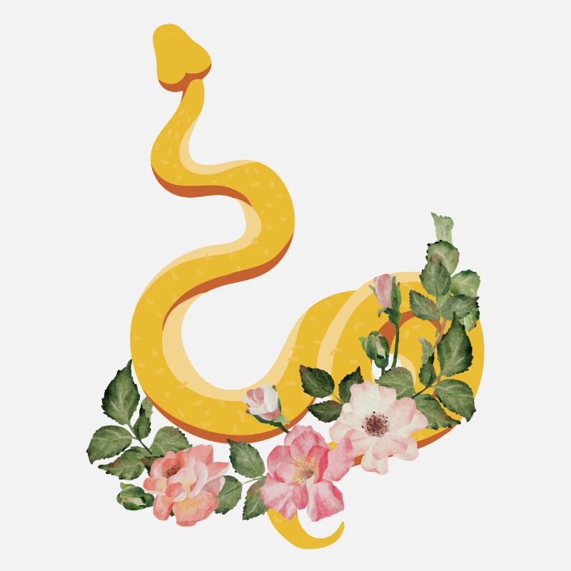 Snake Serpent Flower Floral