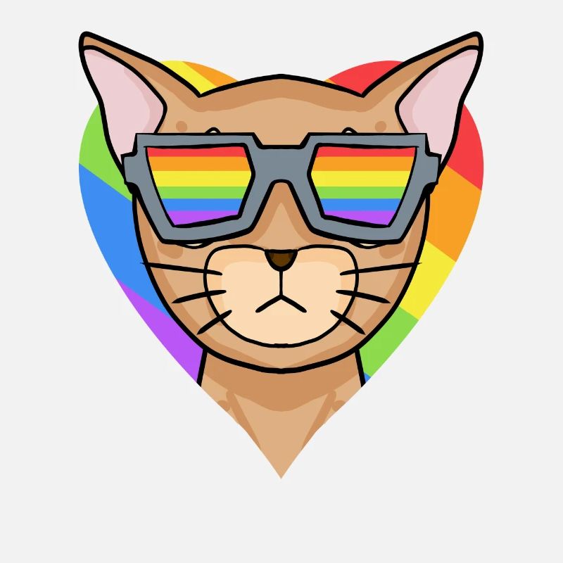 LGBT Katze Abessinierkatze Regenbogen