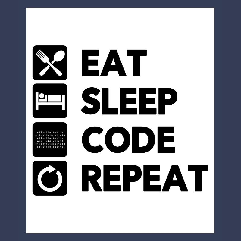 Eat Sleep Code Repeat Coder Programmer Software De