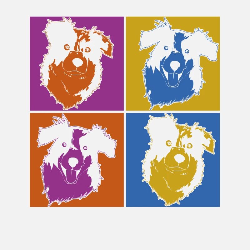 Pop Art Hund Geschenk Aussie Australian Shepherd