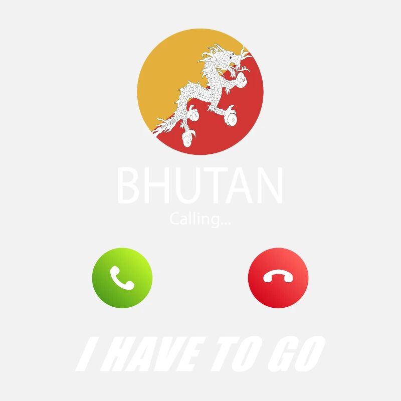 Bhutan ruft an Lusiger Flaggen Spruch