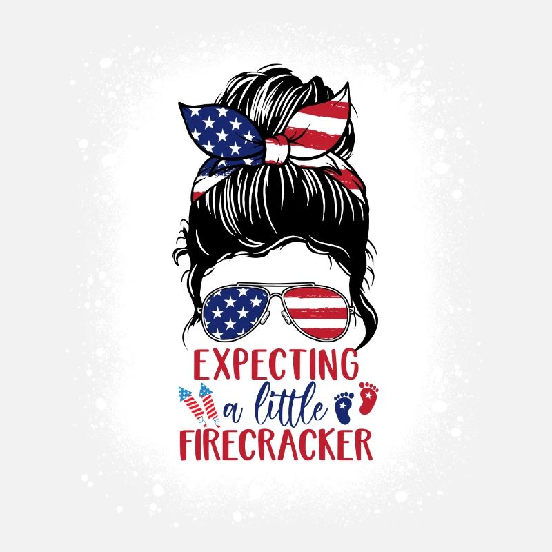 Messy Bun x Expecting a little Firecracker