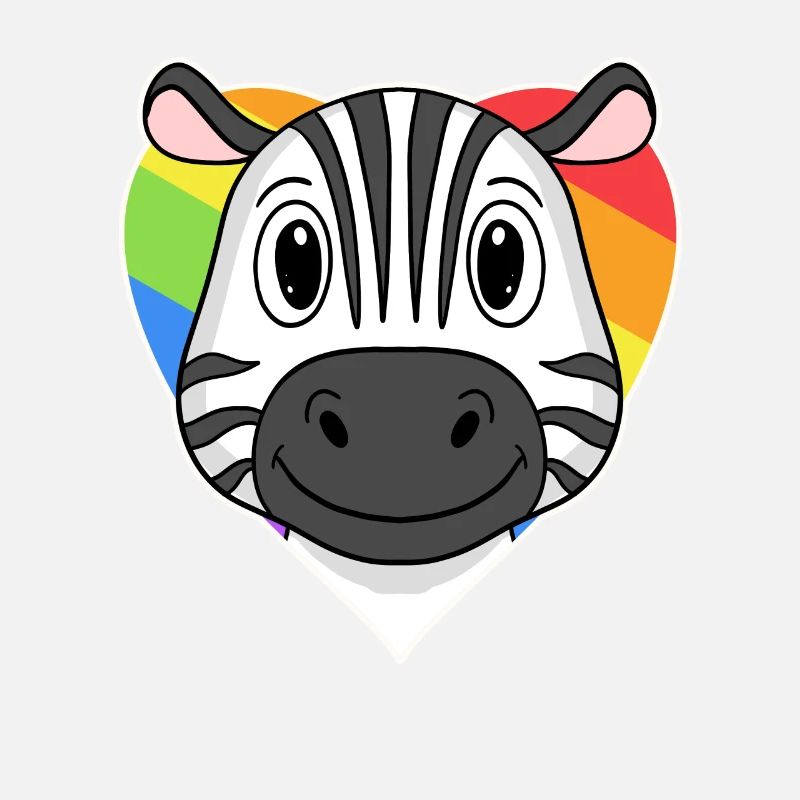 LGBT Tier Zebra Regenbogen Herz
