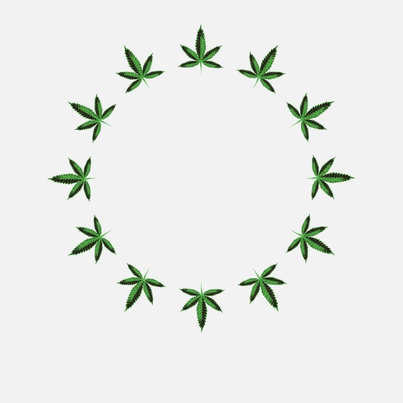 Cercle de chanvre de feuille de cannabis