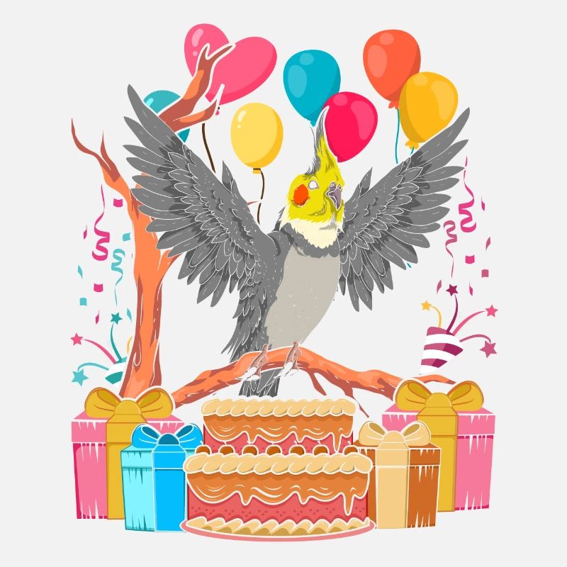 Geburtstag Geschenk Papagei Vogel Nymphensittich