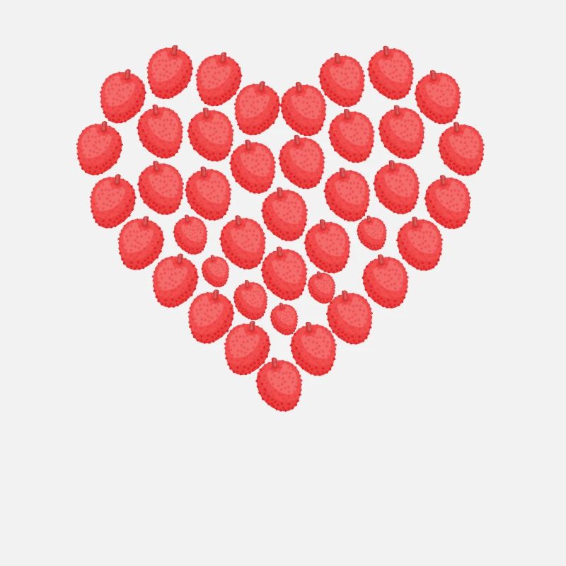 Lychee heart shape