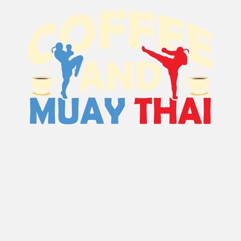Café et Muay Thai Combat de combattant d’arts martiaux