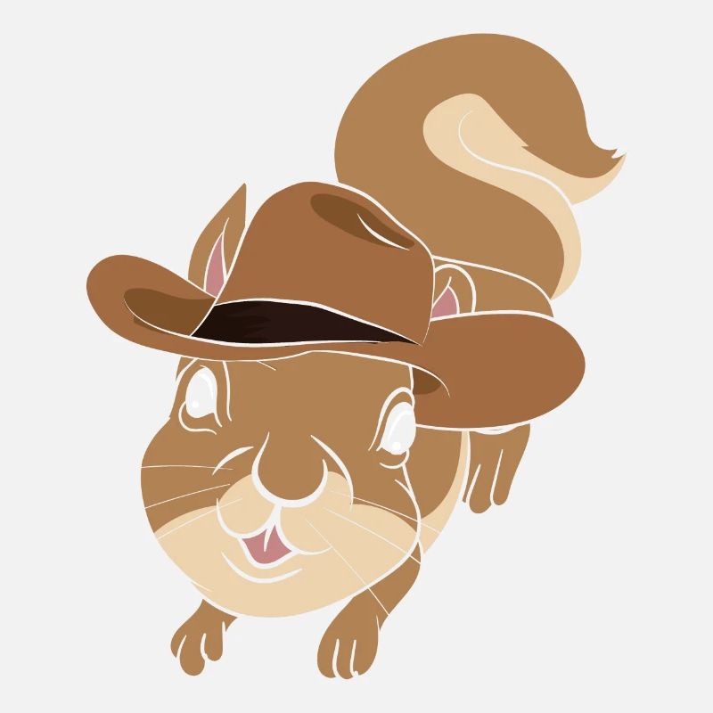 Tierliebhaber Cowboy Geschenk Eichhörnchen