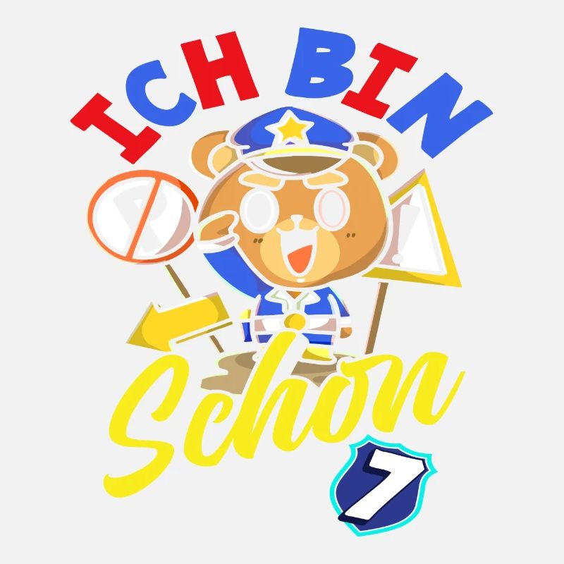 Polizei 7. Geburtstag Jungs Mädchen Geschenk