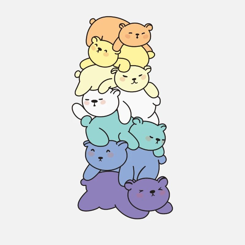 genderfaun Flag Pride LGBTQ Mignon Bear Bunch