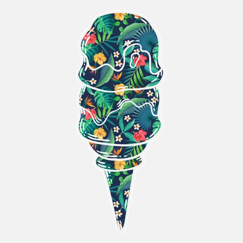 Crème glacée Fleur florale tropicale