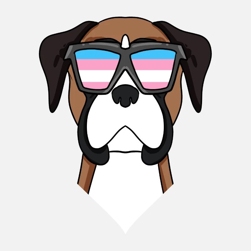 Transgender Deutscher Boxer Hund - Hund mit Brille