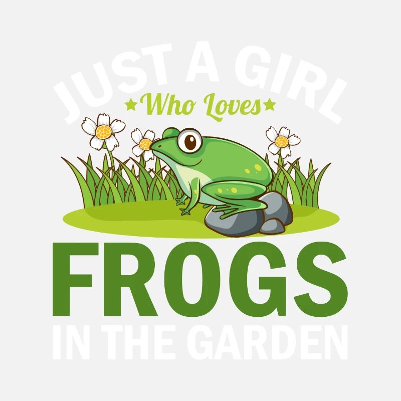 Nur Ein Mädchen Das Frösche Im Garten Liebt