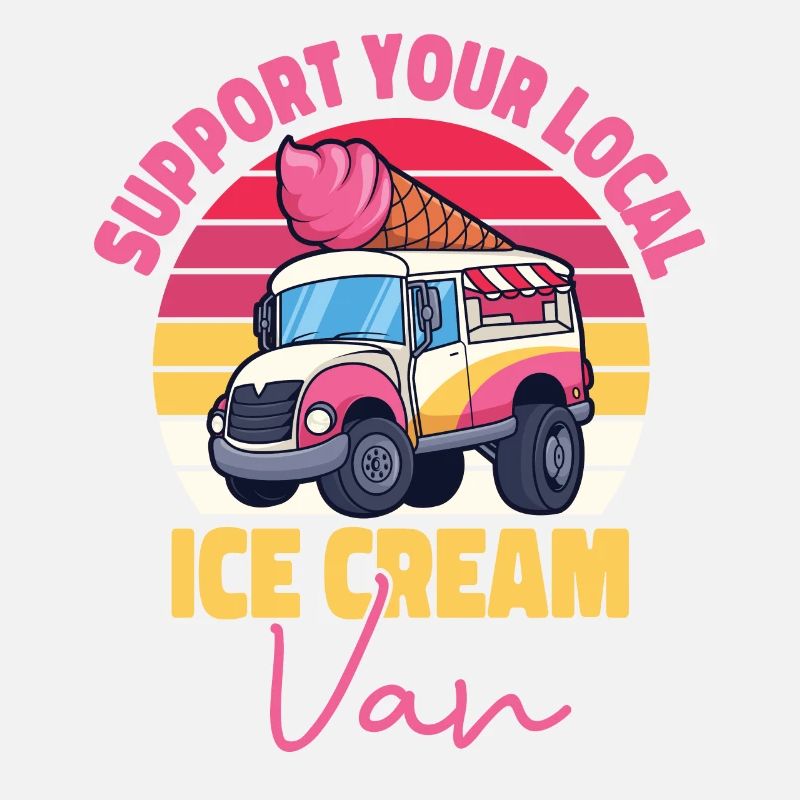 Crème glacée Crème glacée Van Truck Cone